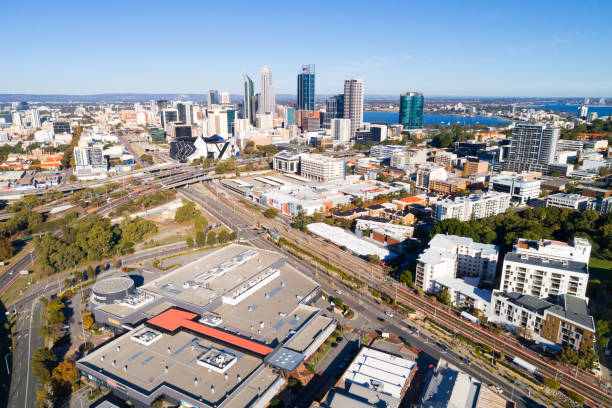 Aerial view of Harrisdale on Perth CBD. Perth, Western Australia, Australia