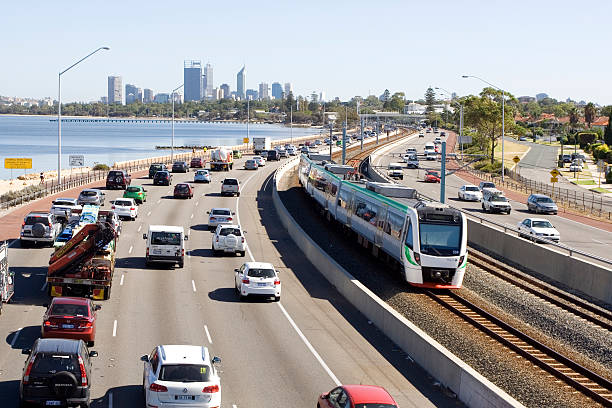 Morning traffic heading towards Western Australia.