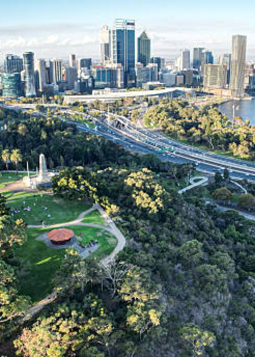 Detailed aerial of armdale Perth with natural light and clear visibility.
