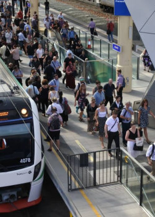 Perth Railway Station is the largest station on the Transperth network serving the central business.