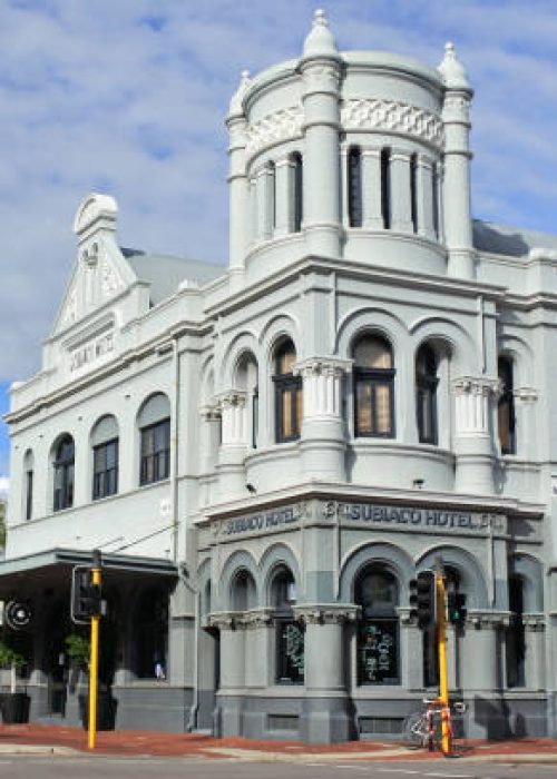 Perth, Wa -Subiaco Hotel exterior building. It is an historic hotel dates back to the state's gold rushes era of the 1890s in Subiaco Hotel in Perth, Western Australia.
